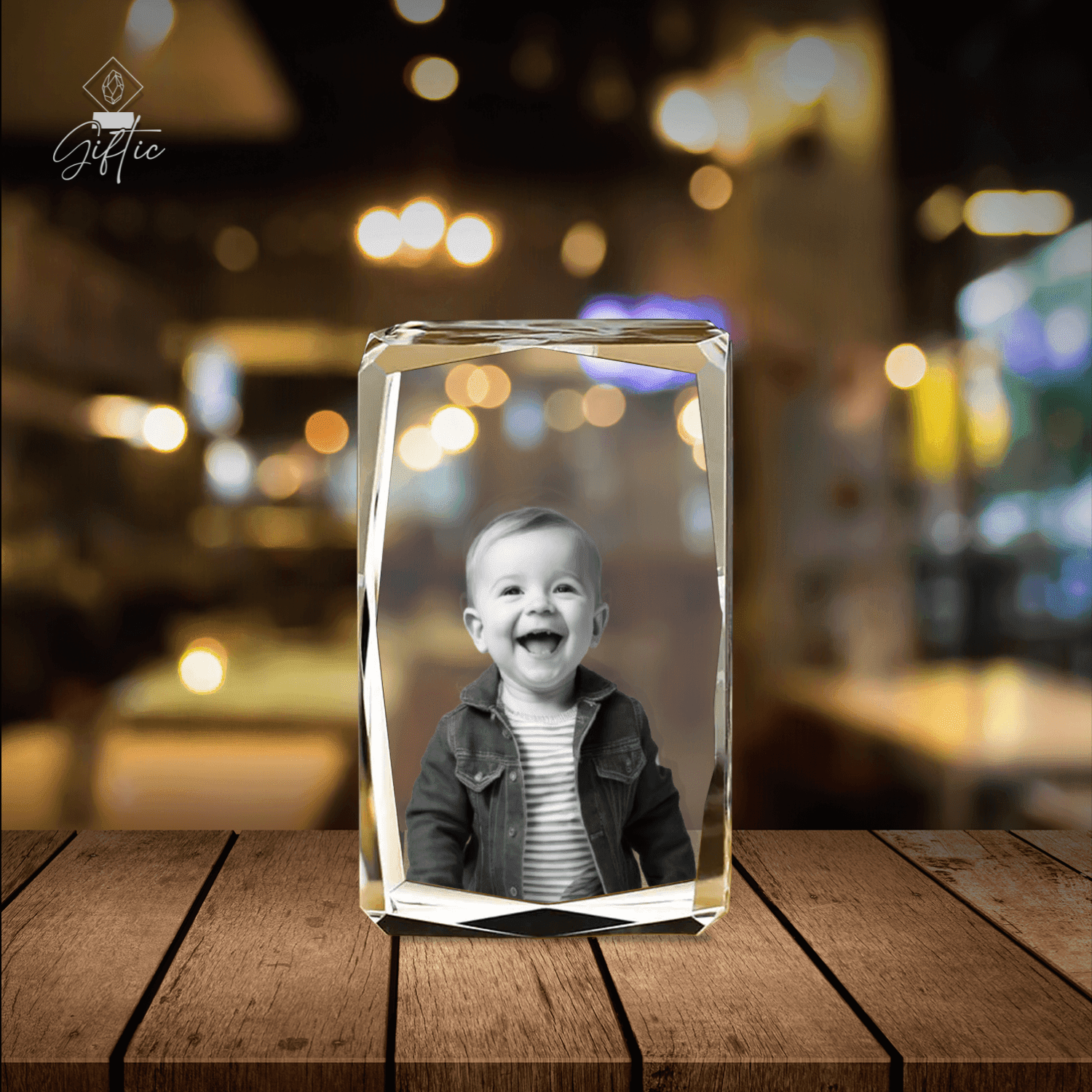 3D Crystal Modern Rectangle Tall