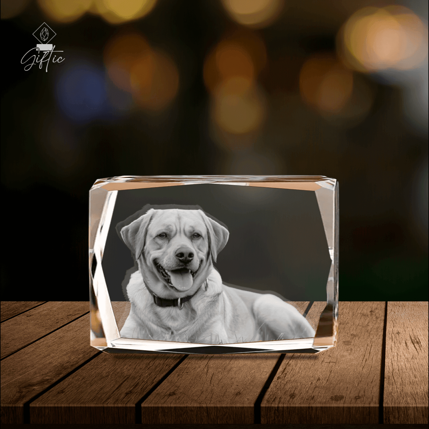 3D Crystal Modern Rectangle Wide